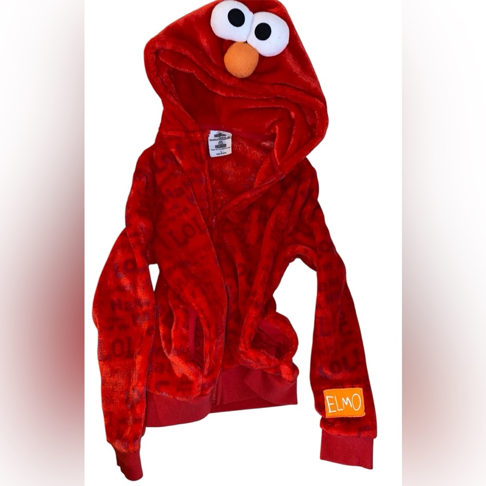 Kids Elmo Plush Hoodie - Large - Picture 5 of 5